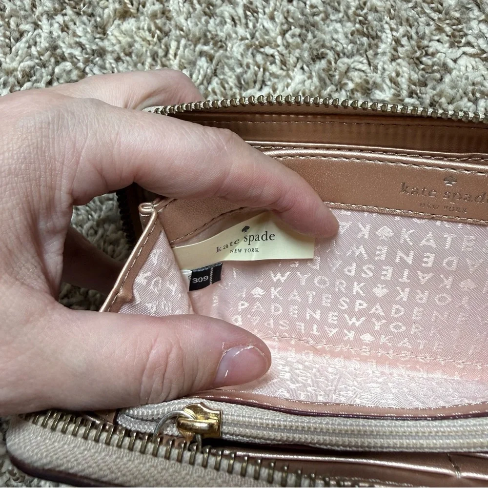 Kate Spade Wellesley Neda Continental Zip Around Wallet Rose Gold